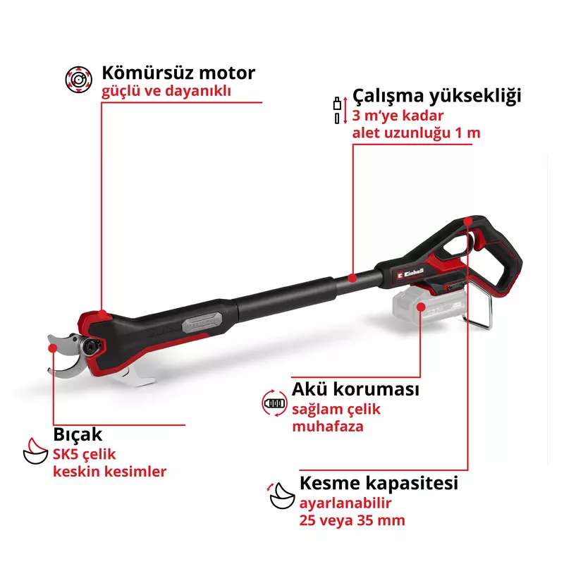 Einhell Professıonal Akülü Budama Makası Gp-ls 18/35 Li Bl-solo Akü Ve Şarj Cihazı Dahil Degildir