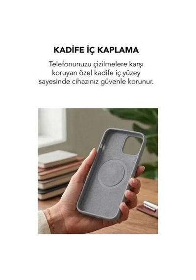 Apple İphone 13 Uyumlu Magsafe Lansman Silikon Kılıf Gri
