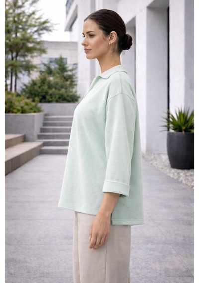 Alexander Gardi Alexandergardı V Polo Yaka Oversize Bluz MİNT