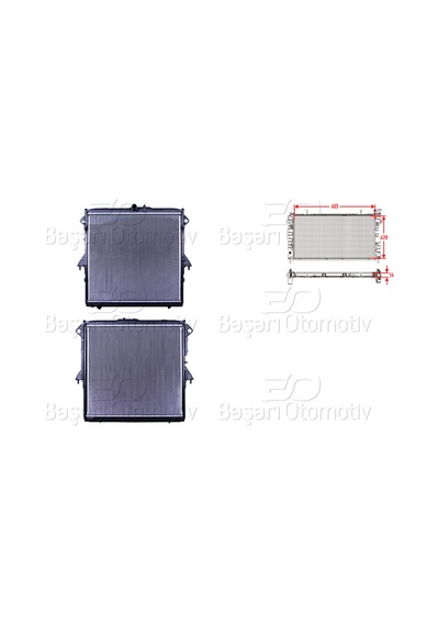 Su Radyatoru Brazıng Mtat 605x628x26 -uk&2152&&e- Ford Ranger 2.2tdcı.3.2tdcı Bt50 2.5