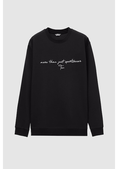 D's Damat Relaxed Fit Siyah Nakışlı Sweatshirt 2ECE25ORT0694 Siyah
