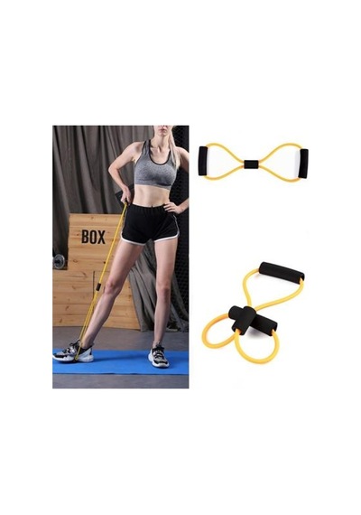 8 Şeklinde Direnç Bandı Yoga Plates Ve Vücut Geliştirme Egzersiz Bandı