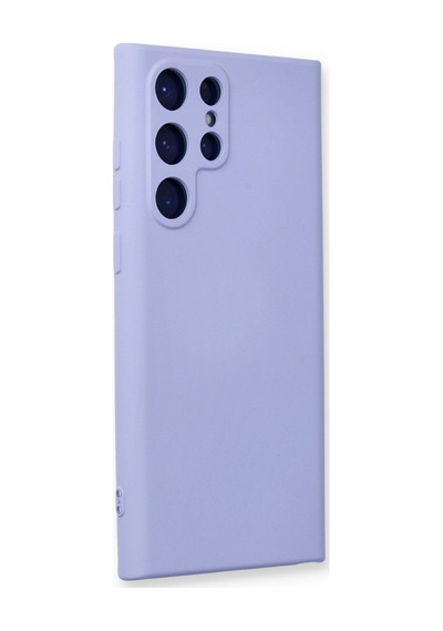 Samsung Galaxy Uyumlu   S24 Ultra Kılıf Nano İçi Kadife Silikon - Lila