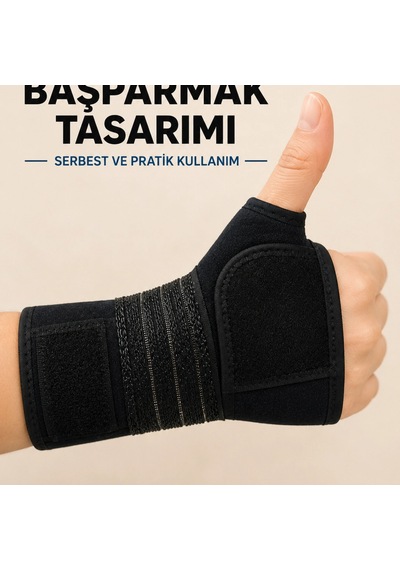 Avuç İçi Destekli El Bilekliği Metal Destekli Ayarlanabilir Bilek Ateli