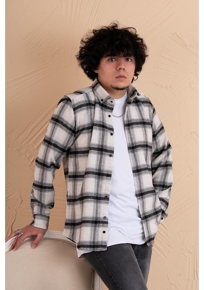 Mugi Slim Fit Ekoseli Erkek Oduncu Gömlek