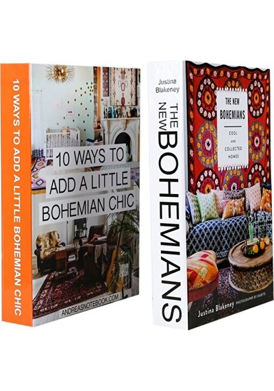 2'li 10ways/bohemians Dekoratif Kitap Kutu