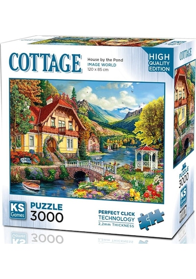 Ks Games 3000 Parça Gölet Kenarındaki Ev Puzzle