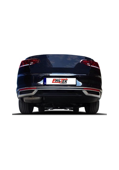 Vw Passat B8 Egzos Çerçevesi - Krom 3 Parça Sd 2019+