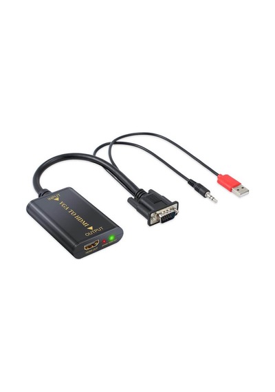 Wozlo Vga To Hdmi Çevirici Dönüştürücü Kablo Görüntü Ve Ses Çevirici - Full Hd 1080p
