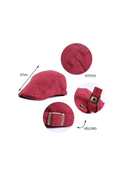 Valkyrie Erkek Şapka Kasket Düz Renk Ayarlanabilir Unisex Şapka Günlük Kullanım Yazlık Kasket Bordo