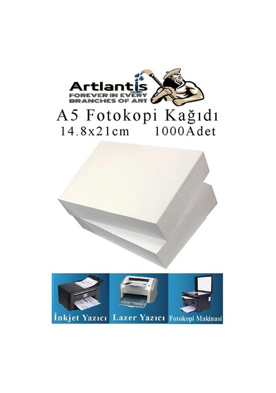 Fotokopi Kağıdı A5 80 Gr 500 Lü 2 Paket Fotokopi Kağıdı Lazer İnkjet Ve Fotokopi Makineleri İçin Uyumlu
