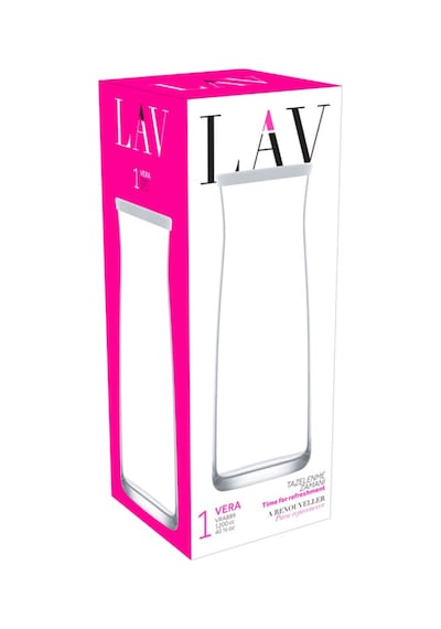 Lav Vera Cam Karaf Tekli 1,2 L Beyaz Silikon Kapaklı (Sürahi )