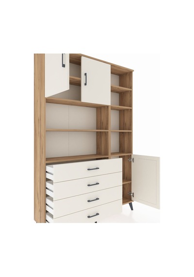 Arges Dolap 9 Raflı 4 Çekmeceli 3 Kapaklı 132x30x195 Çam-ayta... Çam Arges Dolap 9 Raflı 4 Çekmeceli 3 Kapaklı 132x30x195 Çam-ayta... Çam