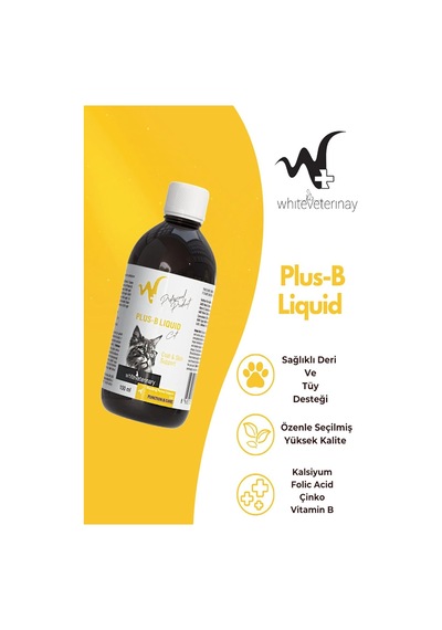 Whiteveterinay Kediler İçin Deri Ve Tüy Sağlığı Tamamlayıcı B Vitamini Plus-b Liquid 100ml
