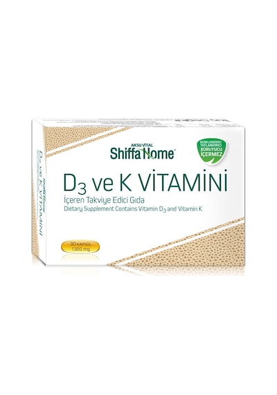 Shiffa Home D3 ve K Vitamini İçeren Takviye Edici Gıda Takviyesi