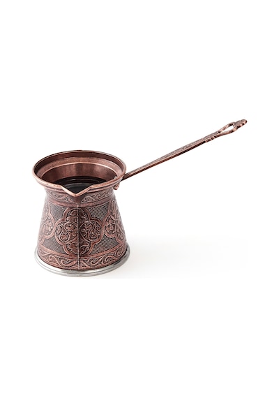 Metal Desenli Cezve No:6 - Kahverengi - 390 Ml