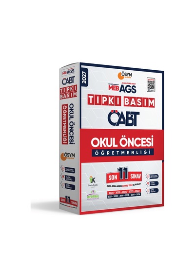 2027 MEB-AGS ÖABT OKUL ÖNCESİ Öğretmenliği ÖSYM Tıpkı Basım 11li Deneme Paketi Türkiye Geneli