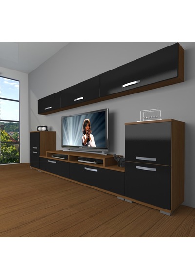 Decoraktiv Ekoflex 9 Slm Tv Ünitesi Tv Sehpası Ceviz - Siyah