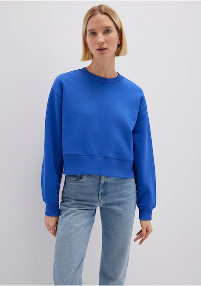 Mavi Kadın Bisiklet Yaka Sweatshırt Parlak Mavi 1s10389-70576 Mavi