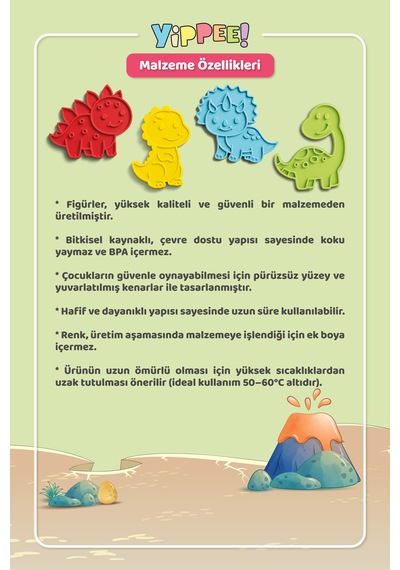 Renkleri Öğreniyorum Dinozor Renk Eşleştirme Oyunu 40 Parça