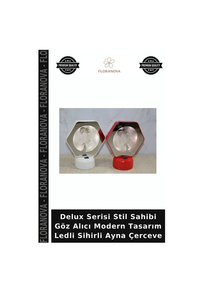 Delux Serisi Stil Sahibi Göz Alıcı Modern Tasarım Ledli Sihirli Ayna Çerceve Çok Renkli