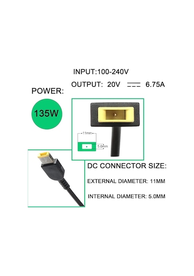 Lenovo Adl135ndc2a, Adl135ndc3a Adaptör Lenovo Şarj Cihazı 135w