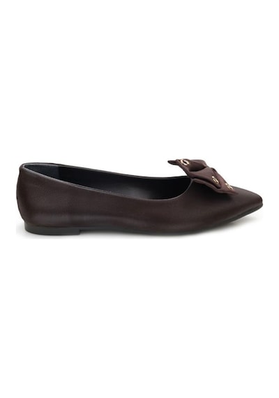 Papuçcity Fendi 03416 Kadın Günlük Fiyonklu Babet Kahve