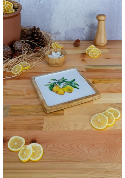 Bambum Kangura - Mango Ağacından Kare Tepsi Limon Küçük Sarı