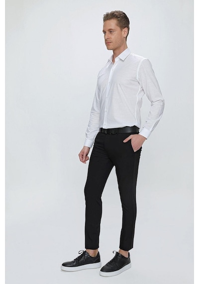 Efor P 1077 Slim Fit Siyah Spor Pantolon Siyah
