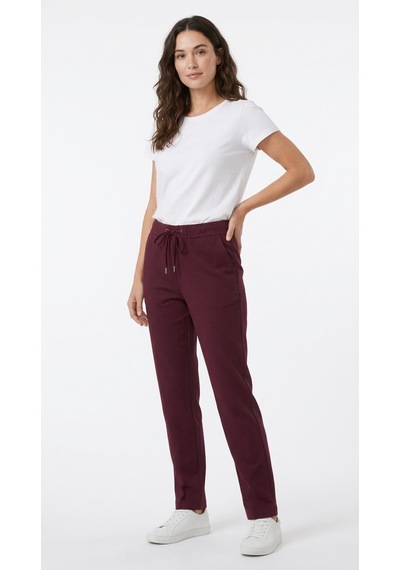 Neden Tekstil Kadın Bordo Jogger Rahat Kesim Pantolon