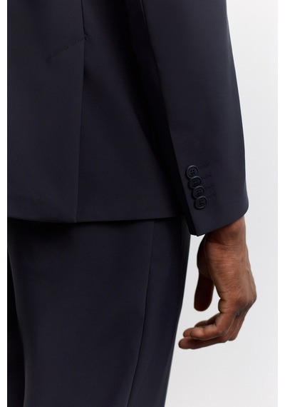 Avva Erkek Lacivert Mono Yaka Kırışmayan Teknik Kumaş Comfort Slim Fit Ceket A62y4009 Avva Erkek Lacivert Mono Yaka Kırışmayan Teknik Kumaş Comfort Slim Fit Ceket A62y4009