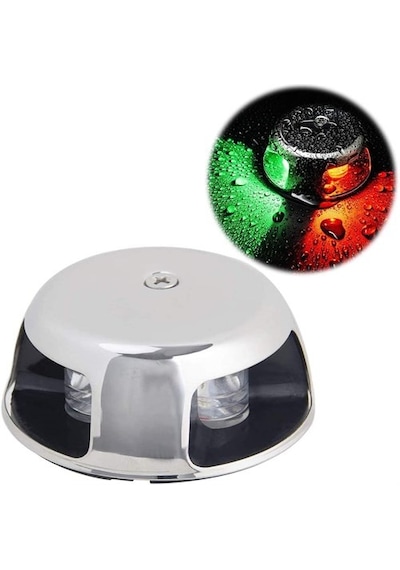 Burun Iskele Sancak Feneri Tekli Krom 12V Led Krom