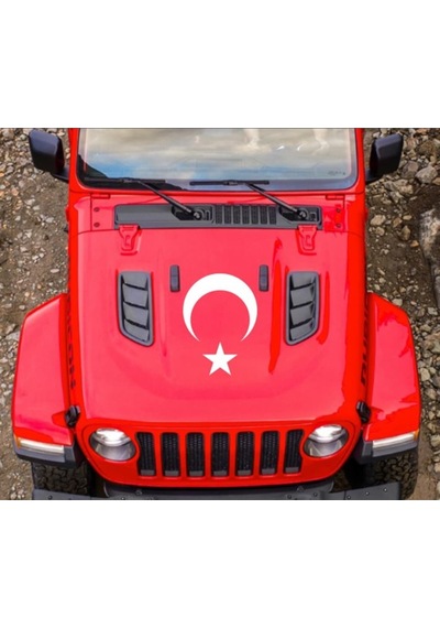 Ay Yıldız Bayrak Sticker Yapıştırma