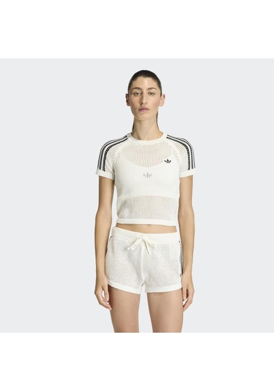Adidas Ke0200 Crochet Tee Kadın Tişört Beyaz