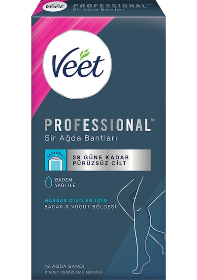 Veet Professional Ağda Bantları Hassas Ciltler 12'li
