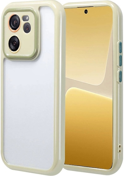 Xiaomi Mi 13t Pro Kılıf Kamera Korumalı Renkli Kenar Ve Çerçeve Tasarımlı Redclick Vitamin Kapak - Yeşil