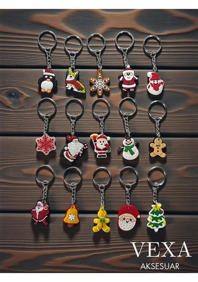 Yılbaşı Özel Sürpriz Paket Anahtarlık Özel Ambalajlı Sürpriz Hediyelik Anahtarlık Noel Temalı