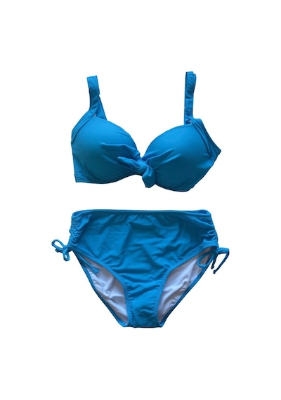 Endeep Kadın Büyük Beden Balenli Mavi Bikini Takımı