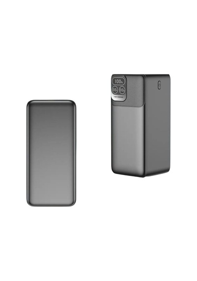 P32-4 40.000 Mah Powerbank 22.5w Hızlı Şarjlı Dijital Ekranlı Taşınabilir Şarj Cihazı-1631 Siyah