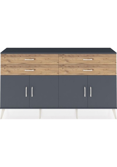 Arges Konsol 2 Raflı 4 Çekmeceli 8 Kapaklı 176x30x99 Antrasit-ant Antrasit-antrasit/çam Arges Konsol 2 Raflı 4 Çekmeceli 8 Kapaklı 176x30x99 Antrasit-ant Antrasit-antrasit/çam