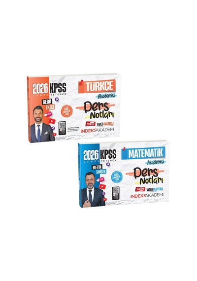 2026 Kpss Türkçe + Matematik Akademisi Video Ders Notları 2 Li Set İndeks Akademi Paragraf Hediyeli