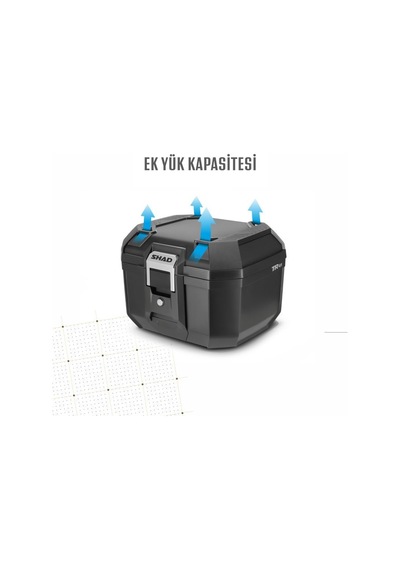 Motosiklet Arka Çanta Shad Terra Alüminyum Motor Tur Çantası Siyah 41 Lt Siyah