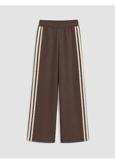 LC Waikiki Lcw Kids Kahverengi Yanları Şeritli Geniş Paça Kız Çocuk Eşofman Altı Dark Brown LC Waikiki Lcw Kids Kahverengi Yanları Şeritli Geniş Paça Kız Çocuk Eşofman Altı Dark Brown