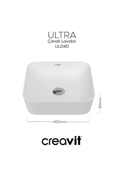 Kare Beyaz Deliksiz Lavabo 40 Cm Modern Tasarım İle Şık 508 Yeşil