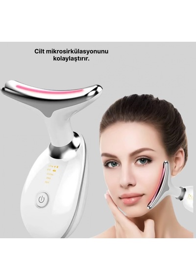 7 Seviyeli Led Işık Terapili Yüz Ve Boyun Bakım Cihazı Usb Şarjlı