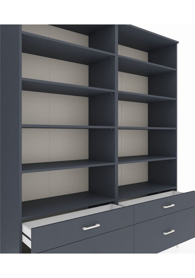 Hyperion Gardrop 10 Raflı 4 Çekmeceli 4 Kapaklı 176x44x221 Antrasit-antrasit Antrasit Hyperion Gardrop 10 Raflı 4 Çekmeceli 4 Kapaklı 176x44x221 Antrasit-antrasit Antrasit