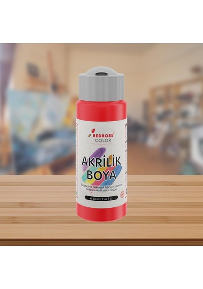 Lexroo Kırmızı Akrilik Boya 60ml