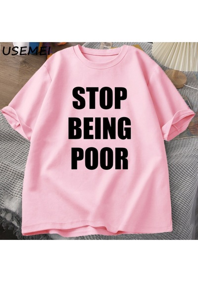 Flood Of Style Fakir Olmak Durdurmak Tshirt Kadınlar Rahat Pamuk Baskılı Tişört Y2k Ünlü İlham Grafik T-shir Pembe