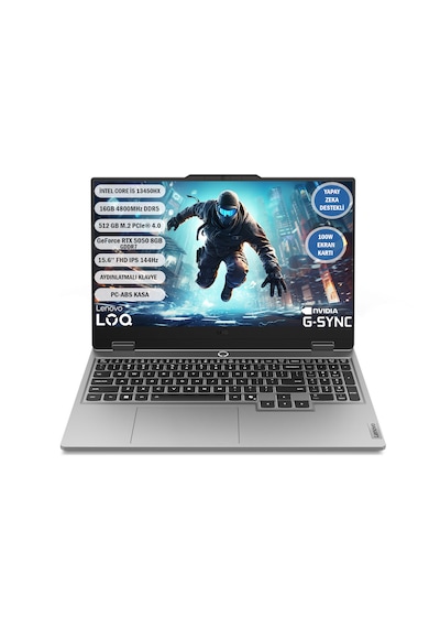 Lenovo LOQ 15IRX10 83JE00JLTR i5-13450HX 16 GB 512 GB SSD 8 GB RTX5050 15.6" Free Dos Dizüstü Bilgisayar