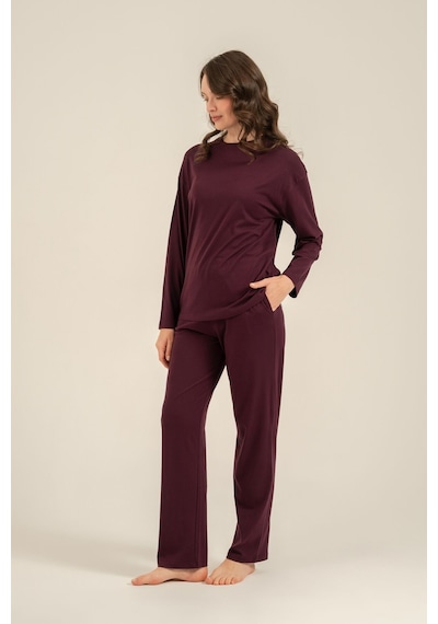 Pierre Cardin Kadın Mor Uzun Kol Pijama Takım Pc9304-s-v1 Pc9304-s-v1